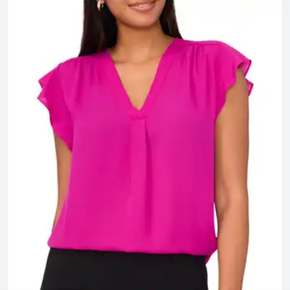 FLUTTER SLEEVE BLOUSE - Picture 7 of 9